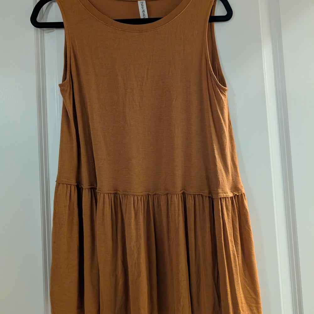Sleeveless Brown Dress